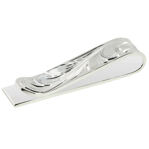 Sterling Silver Hawaiian Scroll Money Clip 10mm