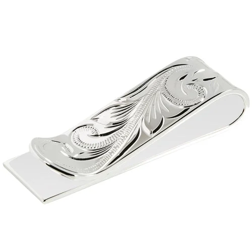 Sterling Silver Hawaiian Scroll Money Clip 15mm