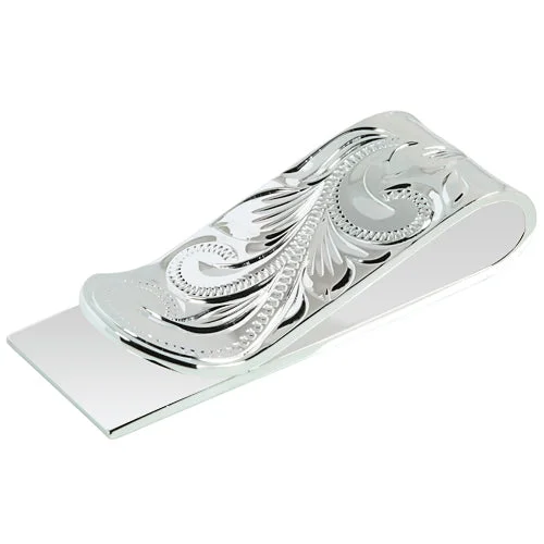 Sterling Silver Hawaiian Scroll Money Clip 18mm